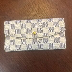 Louis Vuitton Cream and Blue Checkered Wallet